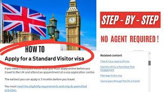 How To Apply For a UK Visitor Visa | Online Step-by-step guide