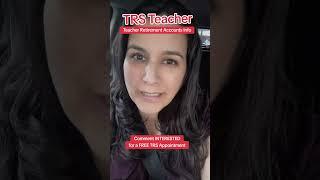 Teacher Retirement Accounts Explained! Let me help you understand the TRS Account and how they work!