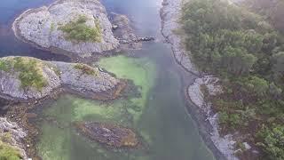 Drone flight over Hummerparken Lobster park-Bokn