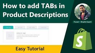 How To Add TABs to the Shopify Product Descriptions?  Easy Tutorial