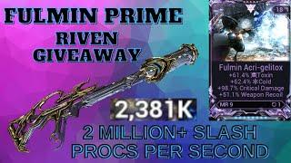 This Warframe Fulmin Prime Build with Riven Is Insane