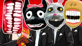 SMILE ROOM & FEMALE CARTOON CAT & MR HOPP & HUSH - Meme Coffin Dance COVER