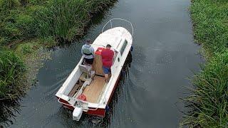 BOAT ON THE RIVER ANCHOLME, LINCOLNSHIRE