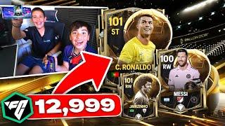 MIS HERMANOS SE PASAN EL FC MOBILE !!! MESSI Y CRISTIANO EN SOBRES !!!