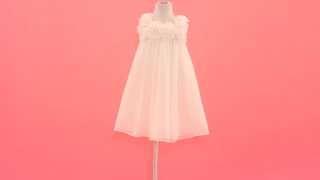 Sparkle Chiffon Flower Girl Dress by Calla Collection (Ivory)