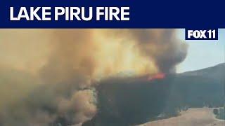 Fire erupts near Lake Piru