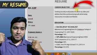 Download My Resume and Use it || Asif MA