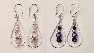 Artistic Wire Teardrop Earrings Jewelry Making Tutorial