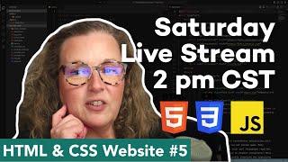 LIVE | Building an HTML & CSS (SCSS) Portfolio Website | Part 5