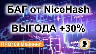 Прибыль +30% или интересный БАГ от NiceHash