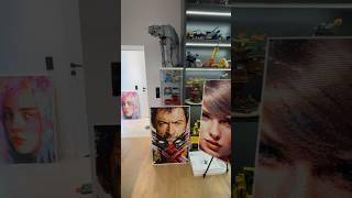 I hung my works on the walls  #lego #legoart #homedecor #artreveal #diamondpainting #legoaddict