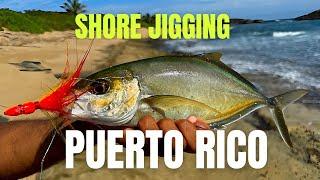 Epic Shore Fishing in Puerto Rico: Catching Over 15 Fish with Jigs!