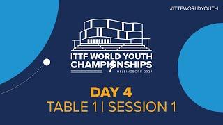 LIVE! | T1 | Day 4 | ITTF World Youth Championships 2024 | Session 1