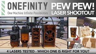 EP. 27 Onefinity CNC - PEW PEW! Laser Shootout | Ultimate Laser Guide for CNC's. ft. Jtech Photonics