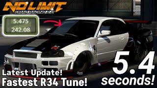 5.4 Tune! Fastest Nissan Skyline GT-R R34 Tune - Update Version 2.0.9 | No Limit Drag Racing 2.0