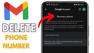 How To Delete Recovery Phone Number from Gmail Account - Full Guide