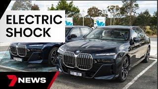 Electric and petrol cars have gone head-to-head in a test run | 7 News Australia