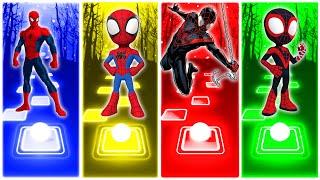 Spider Man 🟡 Spidey  Miles Morales 🟢 Spin TILES HOP