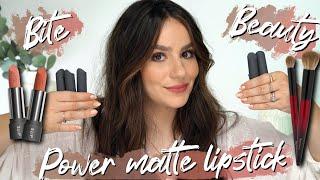 NEW BITE BEAUTY MATTE LIPSTICKS!!! + Review on the New SONIA G Fusion Brushes! Application + Review