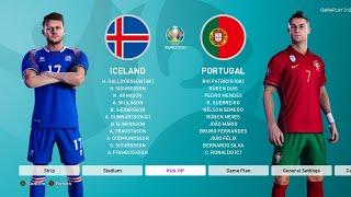 PES 2020 - ICELAND vs PORTUGAL - UEFA EURO 2020 - Gameplay PC - New National Kits 2020/2021