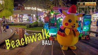 Wonderful Beachwalk Shopping Mall, Bali - Night 4K Ambient Walk