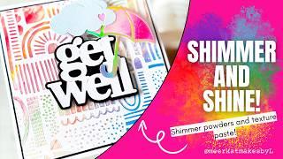 Rainbow Explosion: Transforming Simple Stencils into Stunning Cards!