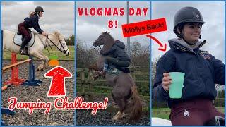 VLOGMAS DAY 8 /  Mollys Back, I Almost Fell Off  & Jumping Challenge!