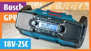 Bosch GPB 18V-2 SC flexible and portable digital jobsite radio DAB+, Bluetooth®, FM, and AUX