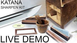 How to use Pro Samurai Sword Sharpening Kit - Live Demo by Musashi