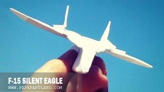 BEST PAPER JET FIGHTER - How to make a paper airplane that Flies FAR | F-15 Silent Eagle