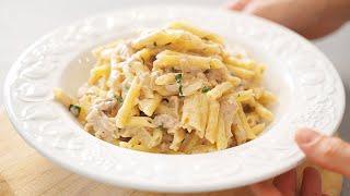 HEALTHY and DELICIOUS dinner in 15 minutes! Pasta with tuna in creamy sauce