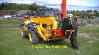 PROTECH P220+ Front Mounted Post Driver (on JCB Telehandler)