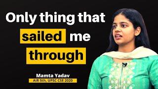 Discipline and tough regiment helped me in clearing the exam | Mamta Yadav  | UPSC CSE 2020