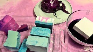 Color-Changing Gym Chalk? Purple Cabbage Dye Test & Crush | ASMR Satisfying Sounds | sped up at end