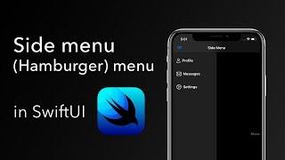 SwiftUI Tutorial - How to create a side menu (hamburger menu) | BLCKBIRDS