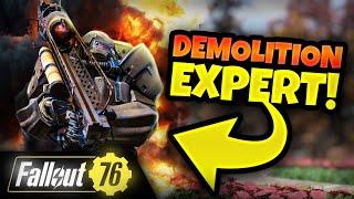 DEMOLITION Expert - Explosive Character Build- Fallout 76 Steel Reign