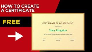 How Create professional certificates in seconds For Free