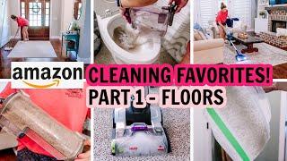 AMAZON CLEANING FAVORITES PART 1 FLOORS - EXTREME CLEAN WITH ME! | DEEP CLEANING Amy Darley