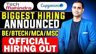 TechMahinda official Hiring Out | Capgemini Hiring through Superset | BE/BTECH/MSC/MCA| Batch 2024