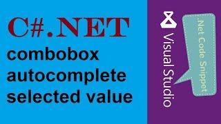 CSharp Combobox Autocomplete Selected Value