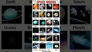 SPACE  WORDS  IN ENGLISH/#new #ytshorts #shorts #space