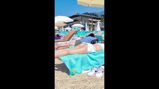  DAMLATAS BEACH  TURKEY   ALANYA BEACH WALK  4K  #sorts
