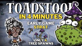 Toadstool vs Wanda! in 4 min (4 Tree Strat, No hit, Pick/Axe) - Don't Starve Together | DST