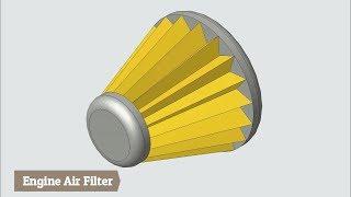  Engine Air Filter || Creo Parametric Tutorial