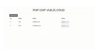 PHP Vuejs Crud Tutorial