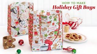 How to Make Holiday Gift Bag | a Shabby Fabrics Tutorial