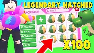 OPENING 100 BRAND NEW FOSSIL EGGS IN ADOPT ME! Roblox Adopt Me Update!