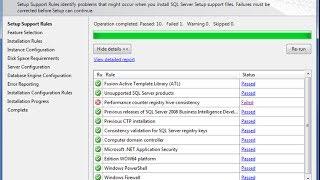 Fix Microsoft SQL 2008 Setup: Performance Counter Registry Hive consistency check failed