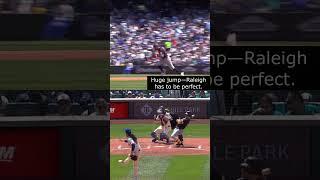 Cal Raleigh's Most Accurate Throw of the Season (+0.54) | Huge Jump, No Room for Error #mlbshorts