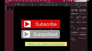 Create An Animated Subscribe Button For Youtube Videos in keynote | in Hindi | PCSalt